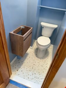 Powder Room Remodel in Cross St Town