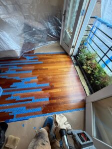 Hardwood Floor Spot Refinishing in 717 S 6th St