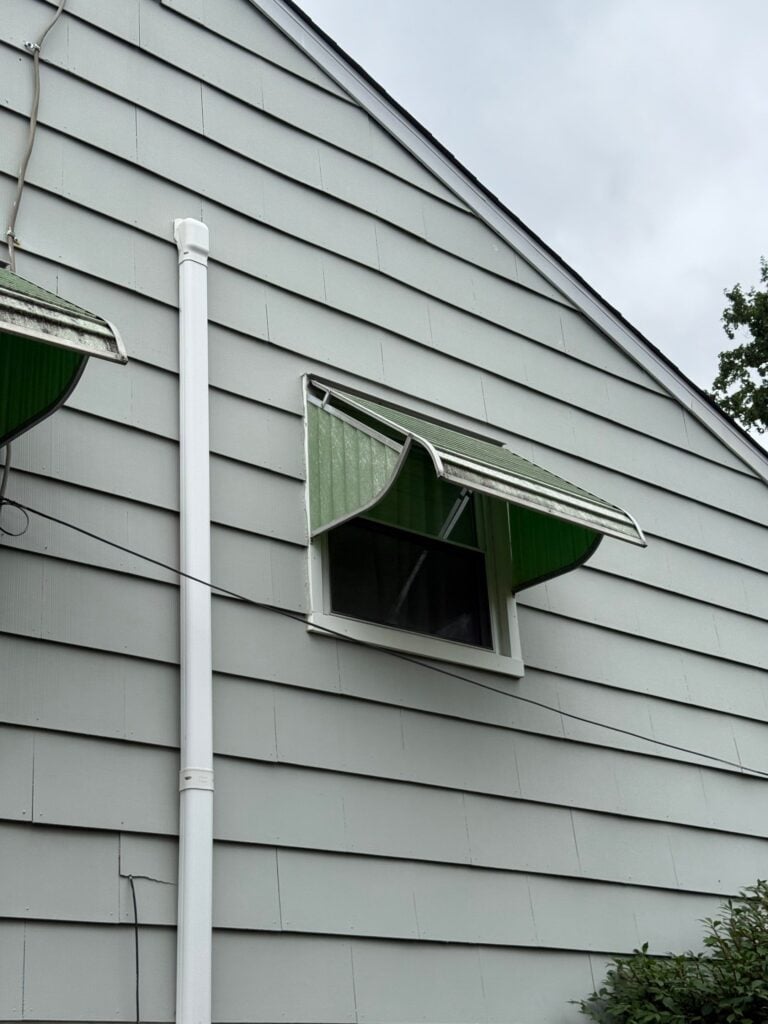 Fiberglass Awning Cleaning and Painting in Mayfield Ave